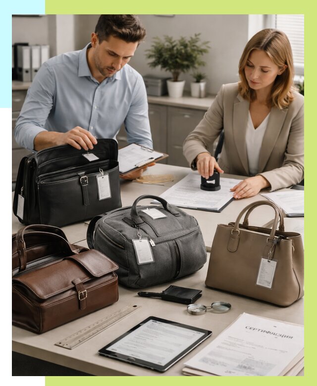 Сертификация сумок в Дмитрах от 8040 руб. | Алешин-Дмв