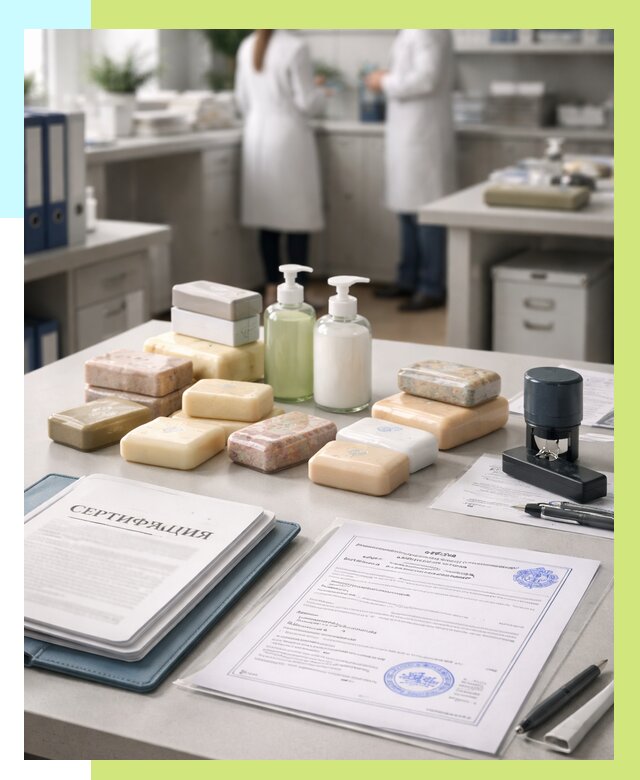 Сертификация мыла и сертификат на мыло в Дмитрах от 12864 | Алешин-Дмв