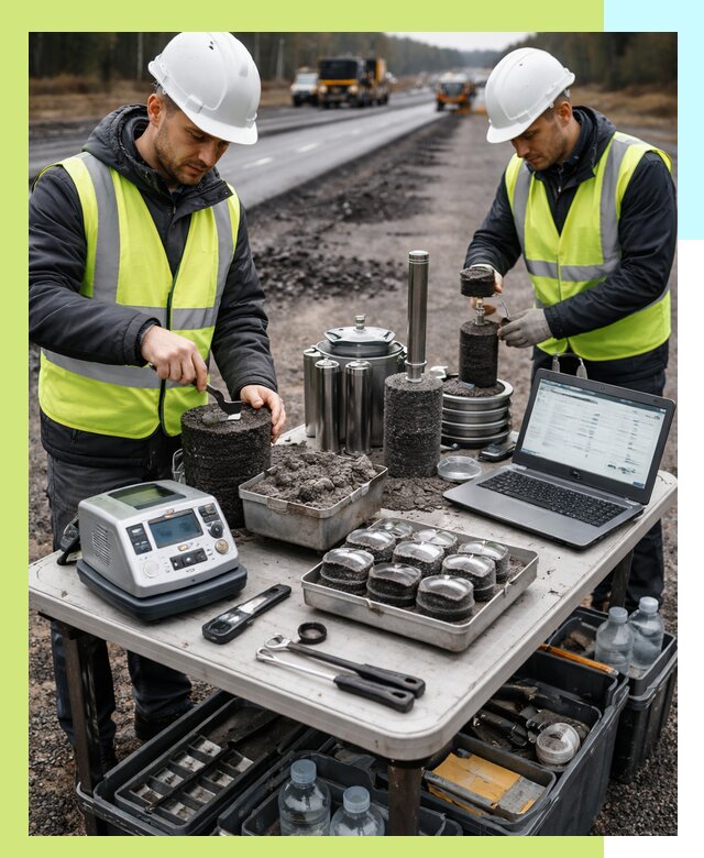 Сертификация асфальта: испытания и подтверждение в Дмитрах