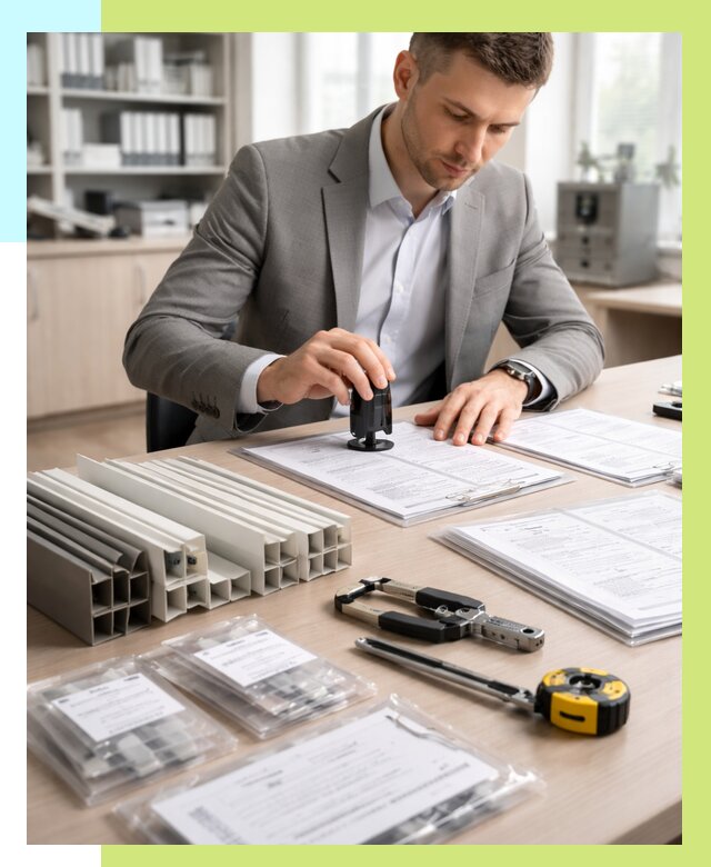 Сертификация ПВХ продукции в Дмитрах от 9112 р., Алешин-Дмв