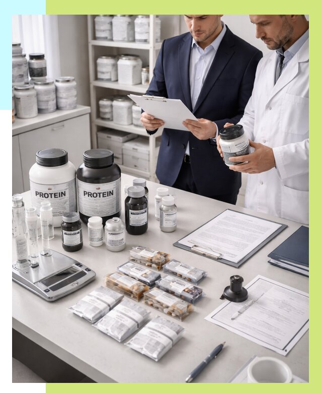 Сертификация спортивного питания в Дмитрах от 16080 р., Алешин-Дмв