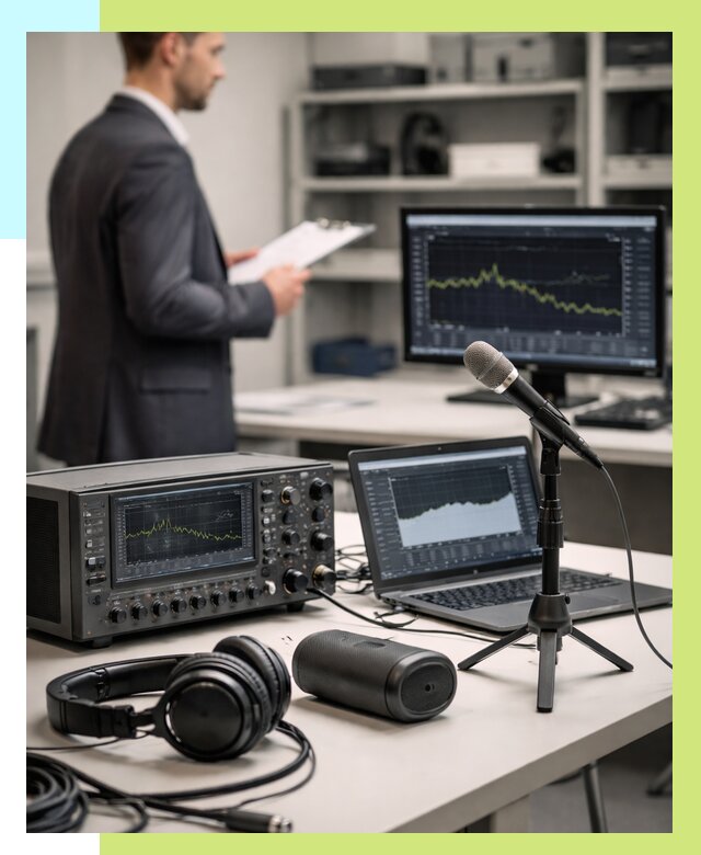 Сертификация аудиотехники в Дмитрах от 16080 р., Алешин-Дмв