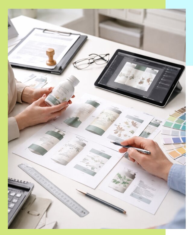 Профессиональная разработка дизайна и текста этикетки продукции в Дмитрах