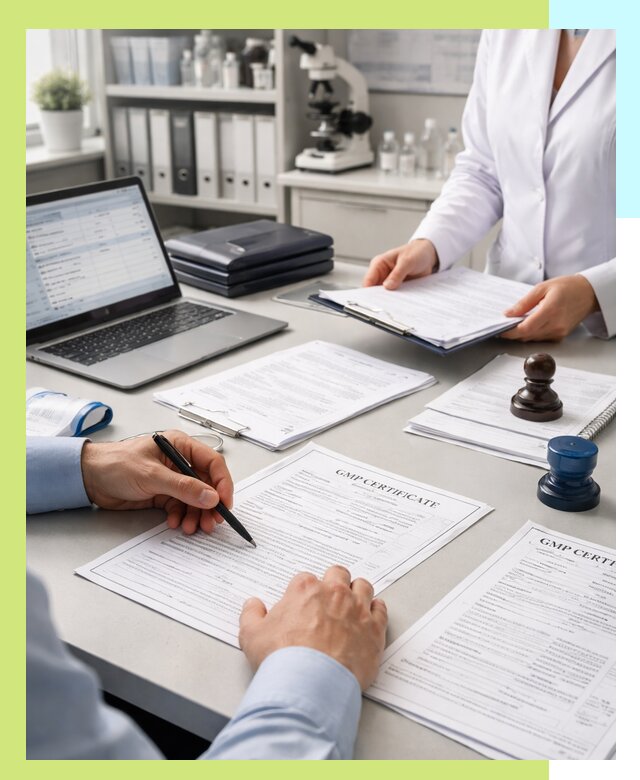 Оформление сертификата GMP в Дмитрах для фармпроизводства