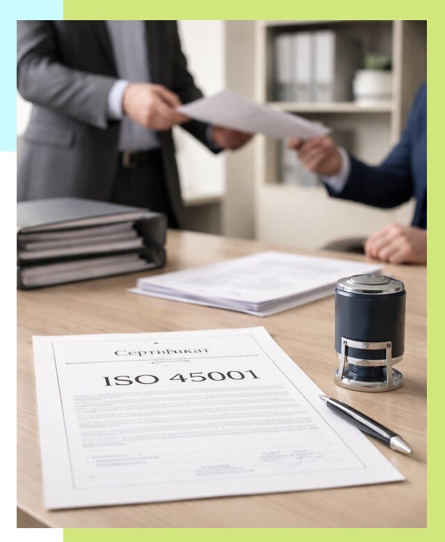 Сертификат ISO 45001 в Дмитрах под ключ от 48240 р. | Алешин-Дмв